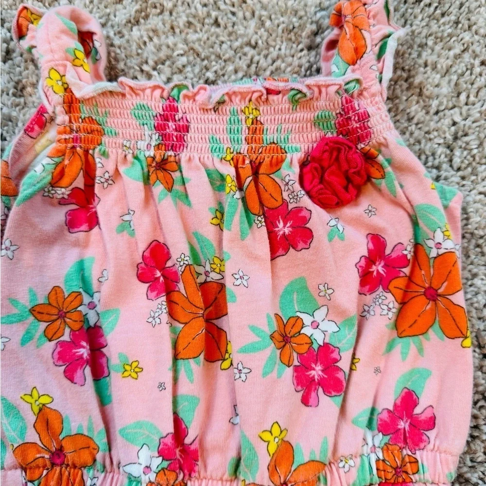 Carter's baby girl floral romper summer Jumpsuit size 12 months